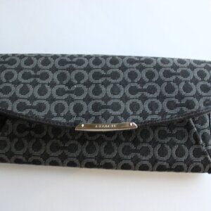 Coach NWOT Black Signature Canvas Slim Soft Wallet - 16 Card Slot Organizer 💎